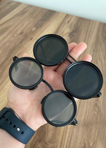 Ayarlanabilir lensli Steampunk güneş gözlüğü - Görsel 7