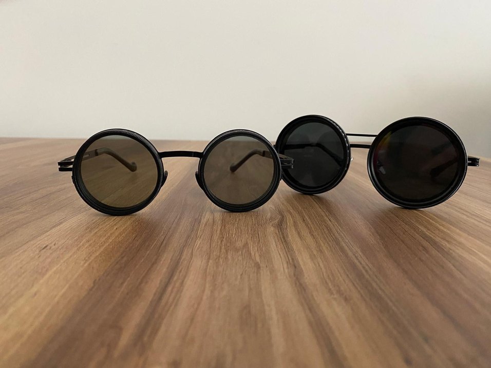 Ayarlanabilir lensli Steampunk güneş gözlüğü - Görsel 4