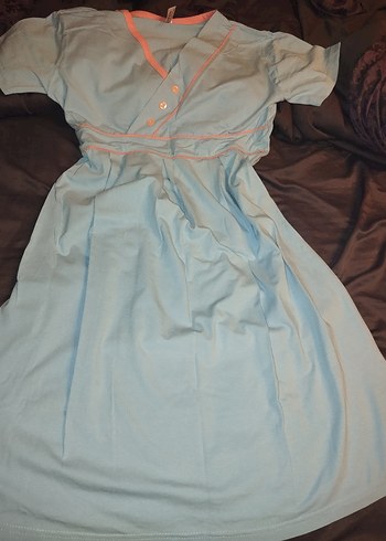 Mavi Rahat Kesim lohusa gecelik - Görsel 2