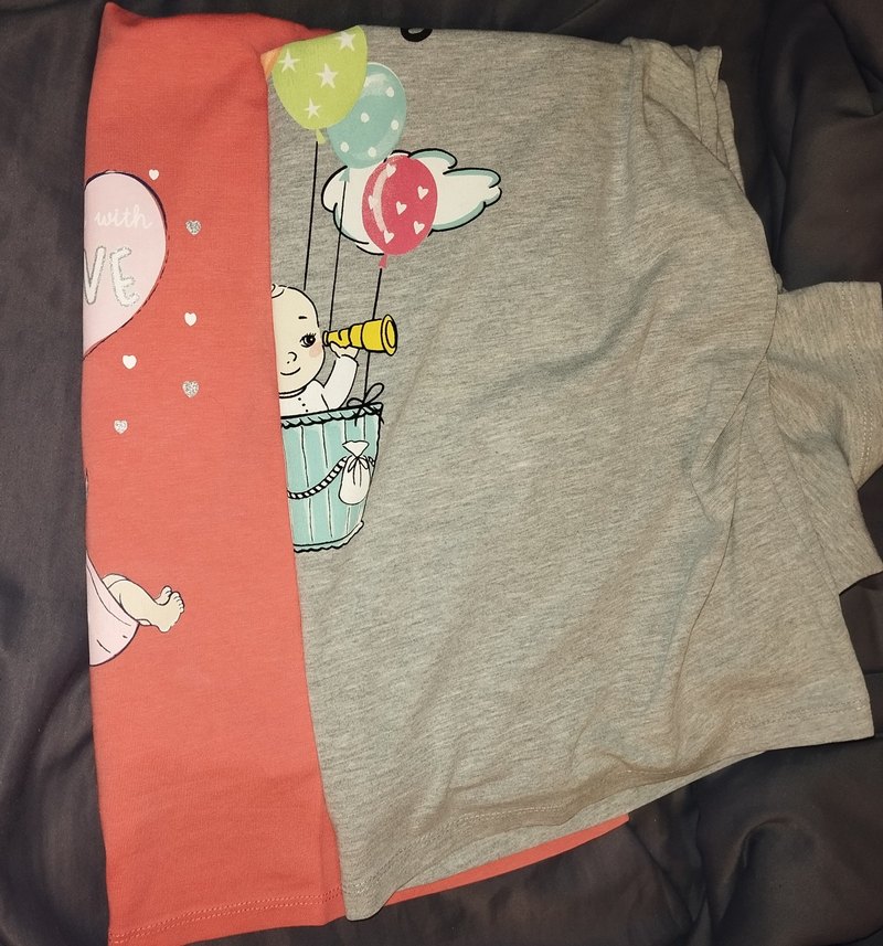 Hamile Tişörtü, Kısa Kollu, Rahat Kesim ikili fiyat - Görsel 3