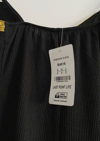 Gold İşlemeli Uzun Halter Yaka Kadın Elbise - Görsel 8