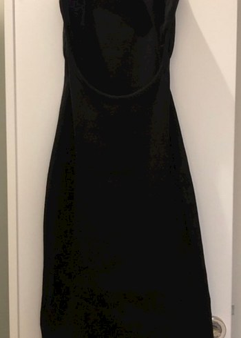 Siyah V Yaka Kadın Uzun Elbise - Görsel 3