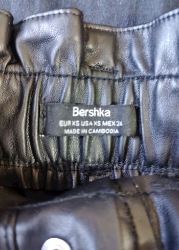 Kadın siyah Deri Midi etek - Görsel 3