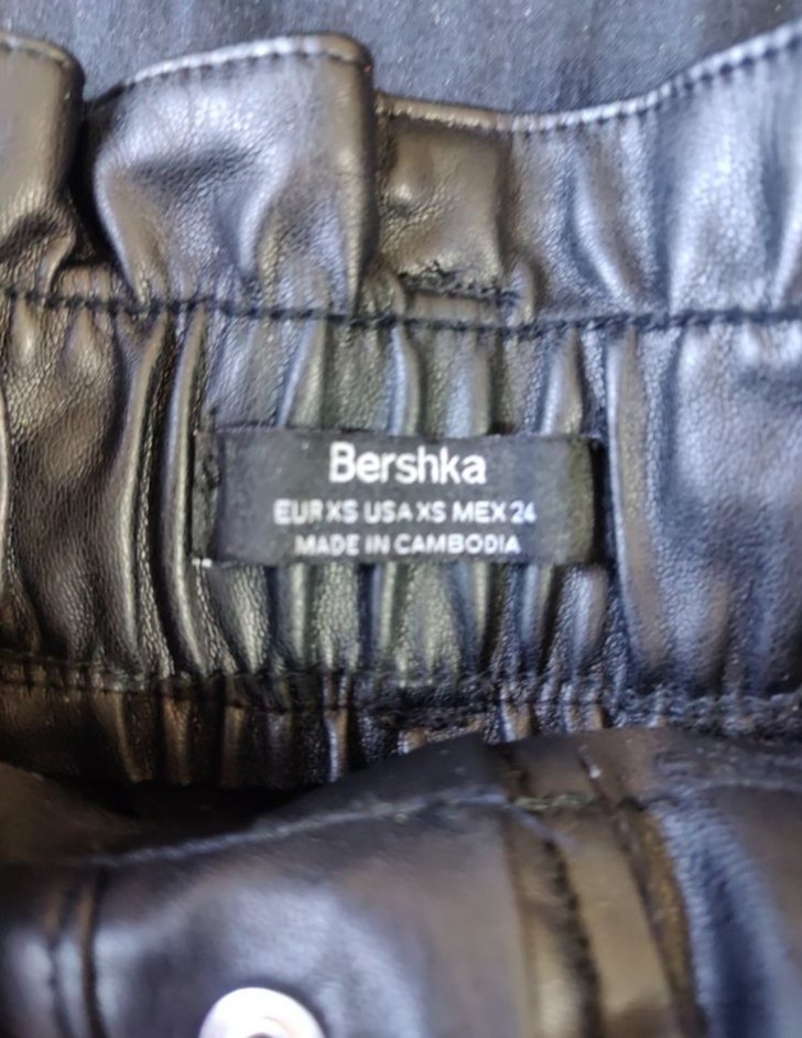 Kadın siyah Deri Midi etek - Görsel 3