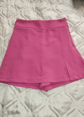 Pembe Mini Pilili Kadın Etek - Görsel 2