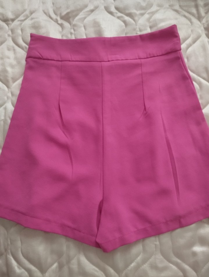 Pembe Mini Pilili Kadın Etek - Görsel 3