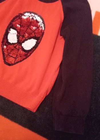 Kırmızı Erkek Çocuk Örme Sweatshirt - Görsel 2