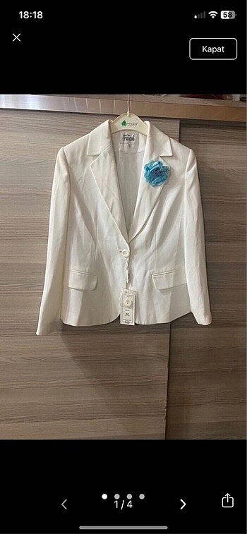 Beyaz blazer ceket