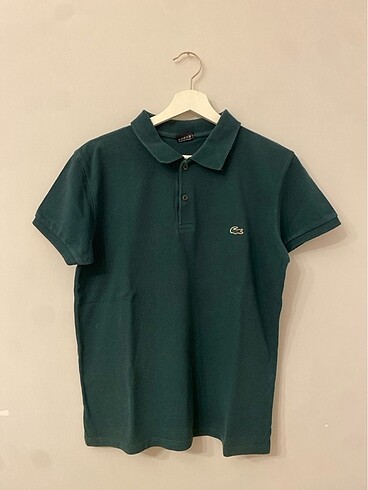 Lacoste koyu yeşil polo yaka tshirt