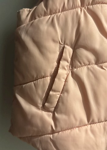 Zara şişne yelek için Fermuarlı Pembe Yelek - Görsel 3