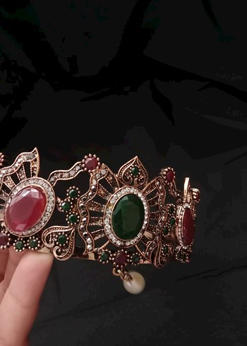 Bohem Çok Renkli İşlemeli Boncuklu taç - Görsel 2