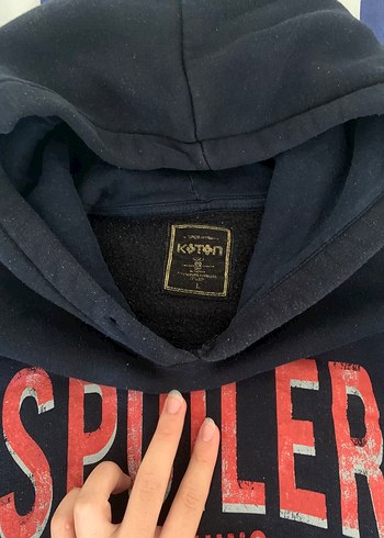 Erkek Çocuk Kapüşonlu Koyu Mavi Sweatshirt - Görsel 2