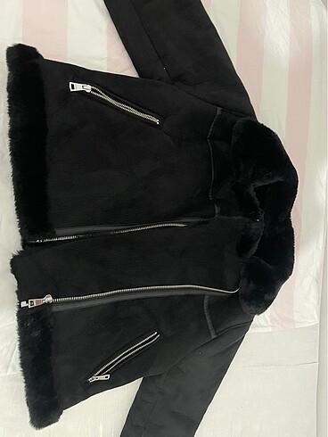 xl Beden siyah Renk Pull And Bear Kadın Biker Mont