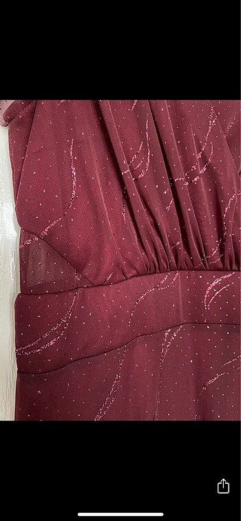 xl Beden bordo Renk Abiye Elbise