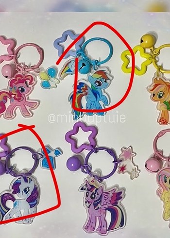 Rarity ve RainbowDash anahtarlık