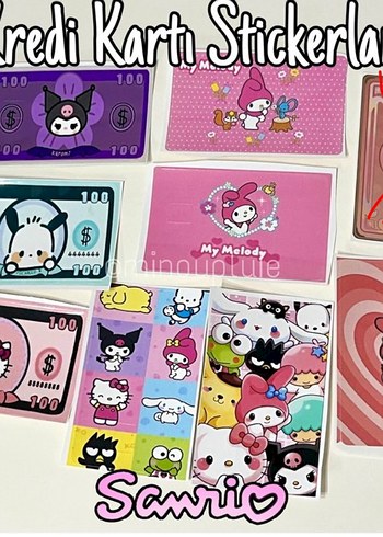 Sanrio Kredi Kartı Stickerları