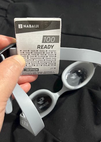 Gri Antifog Yüzücü Gözlüğü Velcro Bantlı / nabaıjı - Görsel 2