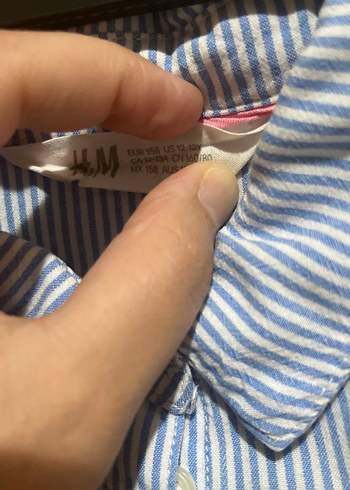 Mavi Çizgili Kolsuz Pamuklu Gömlek - Görsel 2