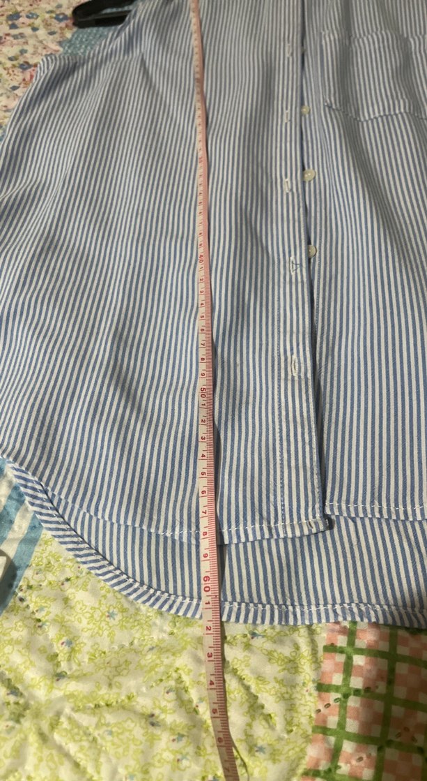 Mavi Çizgili Kolsuz Pamuklu Gömlek - Görsel 4