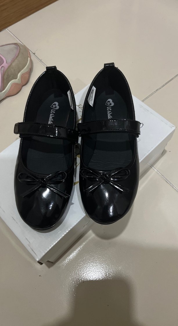 Kız Çocuk Siyah Rugan Babet Ayakkabı - Görsel 2