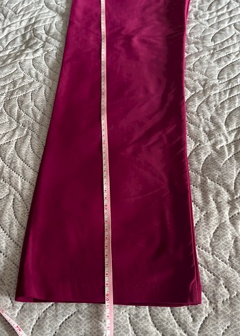 Bordo Uzun Kollu Drapeli Kadın haşema - Görsel 6