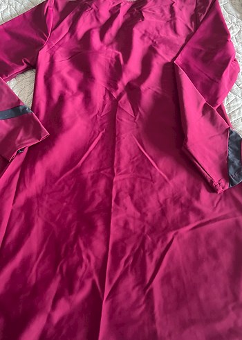 Bordo Uzun Kollu Drapeli Kadın haşema - Görsel 5