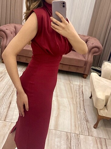 Diğer Bordo elbise