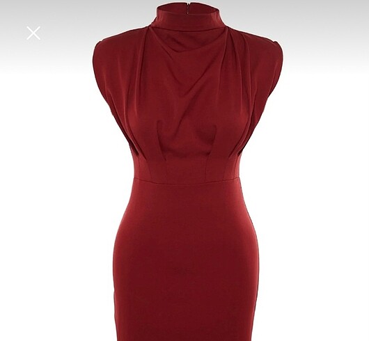 38 Beden bordo Renk Bordo elbise