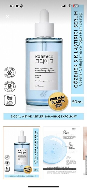 Beden Koreaco Gözenek Sıkılaştırıcı Serum