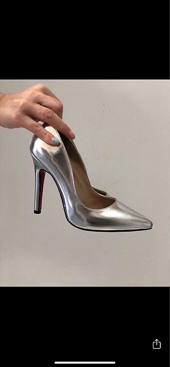 Diğer Gümüş kadın topuklu Stiletto