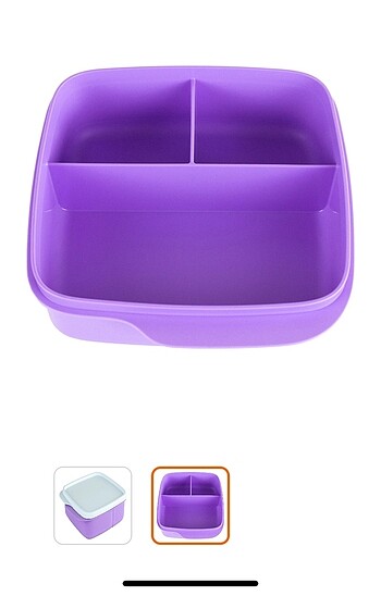  Beden Tupperware: Besleme üç bölmeli küçük kap