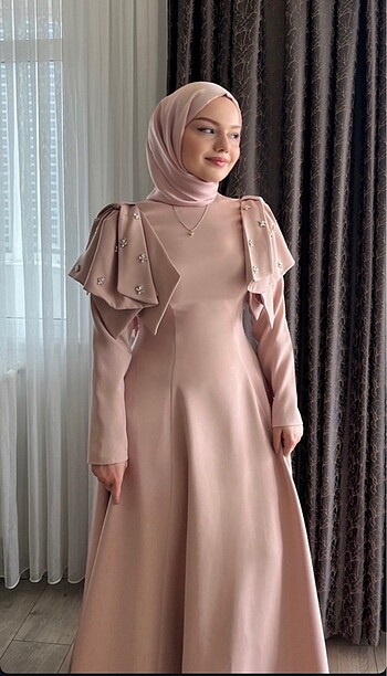 Pudra zarif abiye - Görsel 5