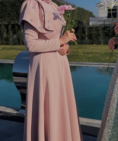 Pudra zarif abiye - Görsel 2