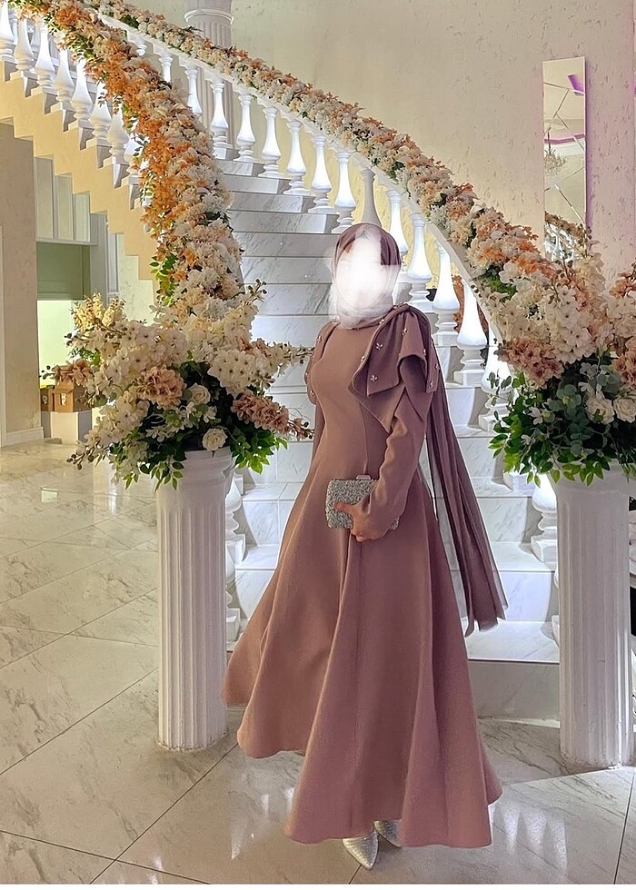 Pudra zarif abiye - Görsel 3