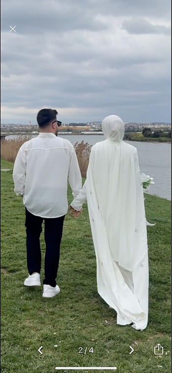Satılık tesettür Nikah elbisesi - Görsel 4
