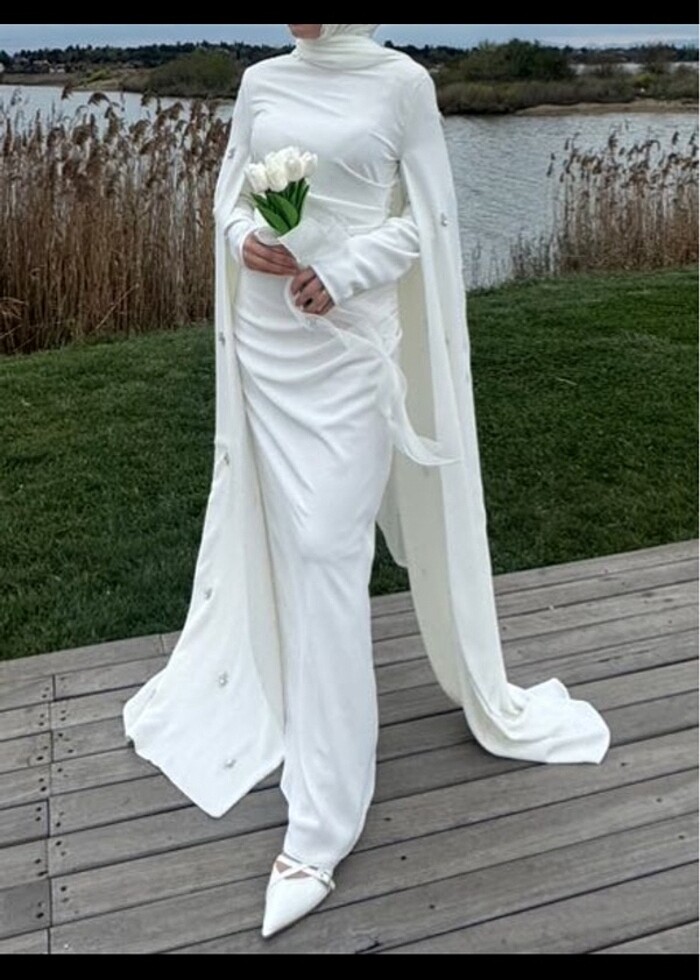 Satılık tesettür Nikah elbisesi - Görsel 2