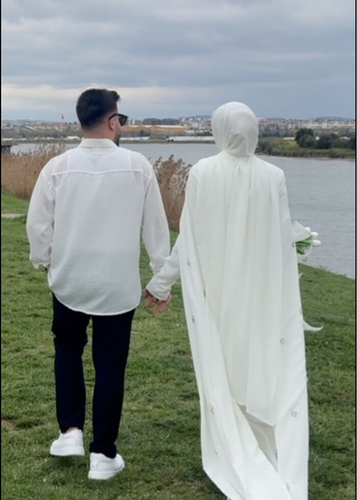 Satılık tesettür Nikah elbisesi - Görsel 4