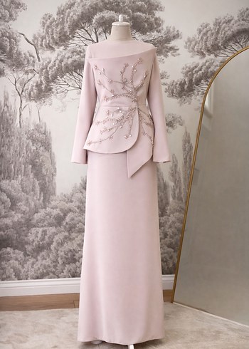 Tesettür zarif abiye elbise - Görsel 2