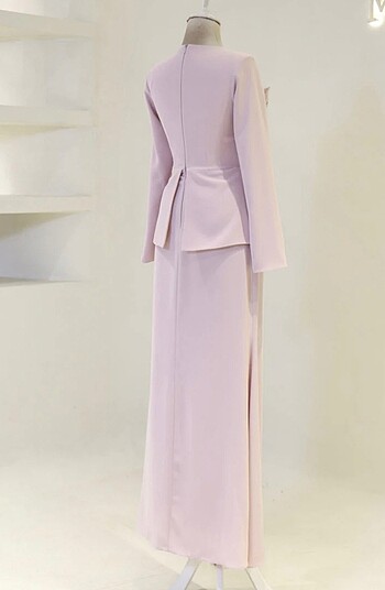 Tesettür zarif abiye elbise - Görsel 7