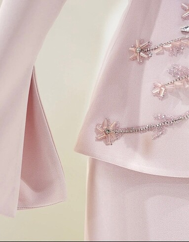 Tesettür zarif abiye elbise - Görsel 6