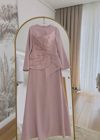 Tesettür zarif abiye elbise - Görsel 8