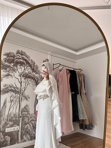 Tesettür abiye zarif nikah söz elbise - Görsel 4