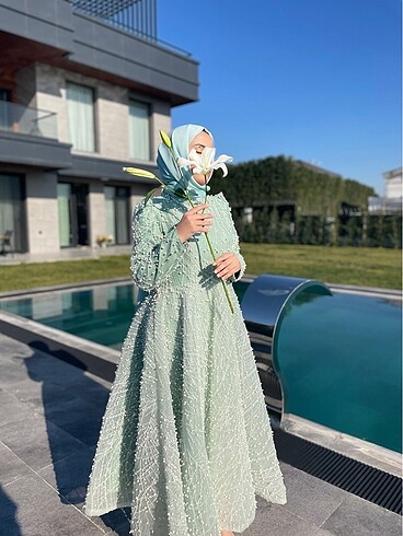 Tesettür abiye incili - Görsel 5