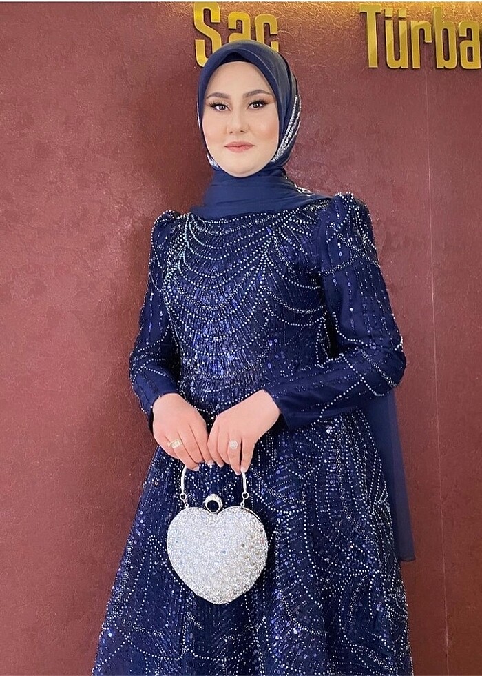 Tesettür taşlı abiye - Görsel 5