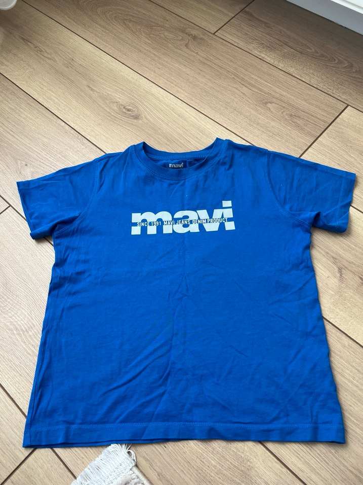 Mavi 3 tane 9 10 yaş tişört - Görsel 2