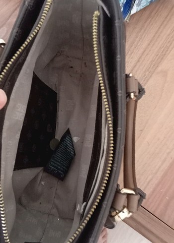 Kahverengi Baskılı Deri Kadın Çanta - Görsel 3