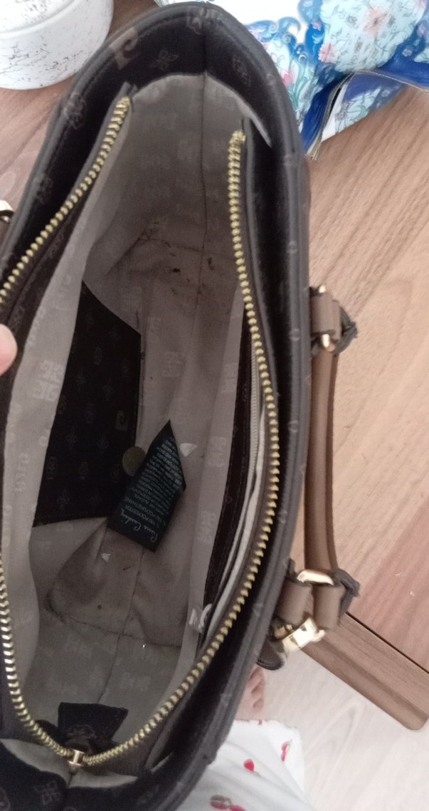 Kahverengi Baskılı Deri Kadın Çanta - Görsel 3