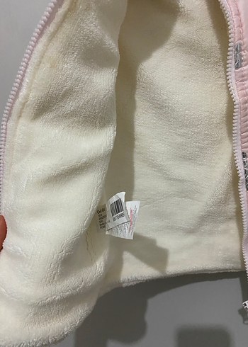 Kız Çocuk Pembe Kürklü Desenli Yelek - Görsel 2