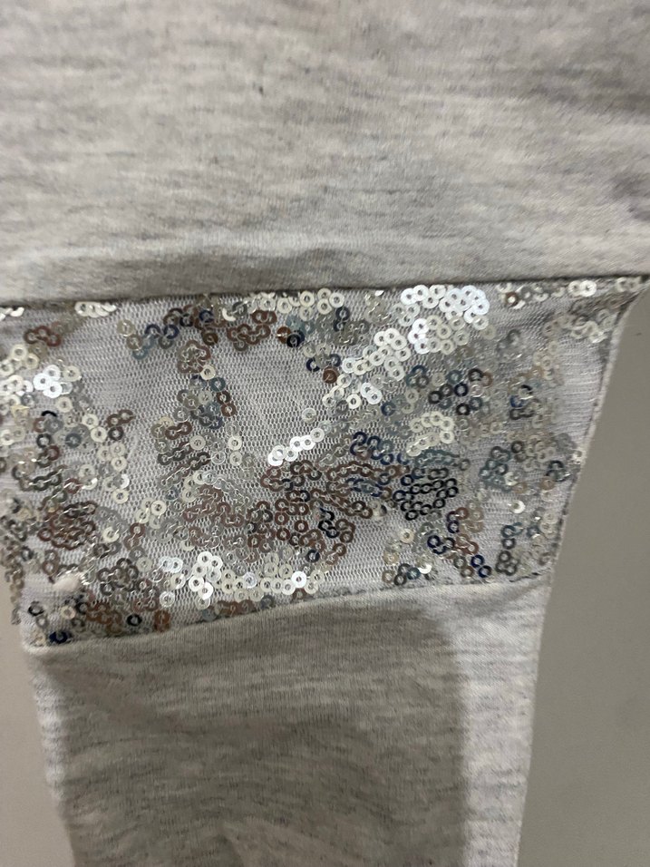 Kız Çocuk Gri Pul İşlemeli takım - Görsel 3