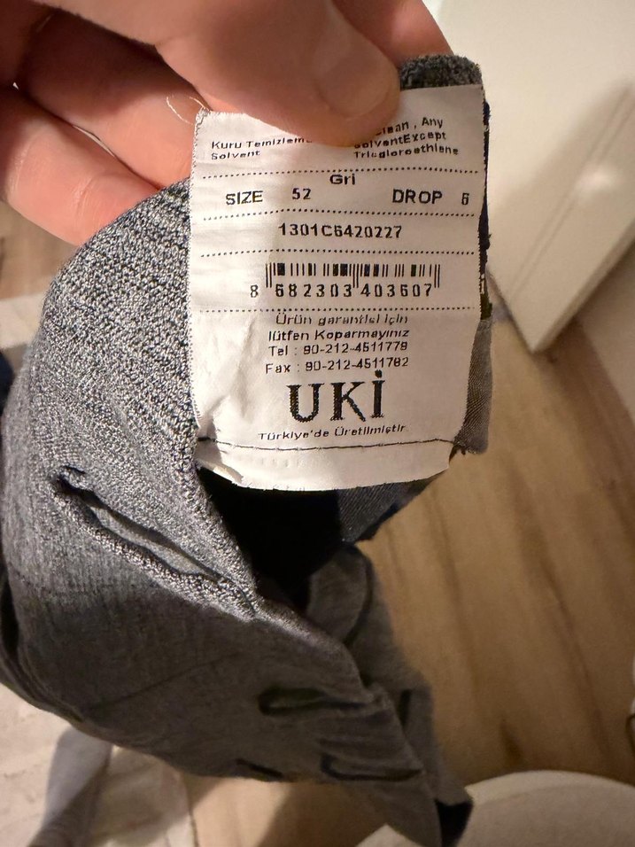 Gri 52 Beden Erkek Takım Elbise - Görsel 4